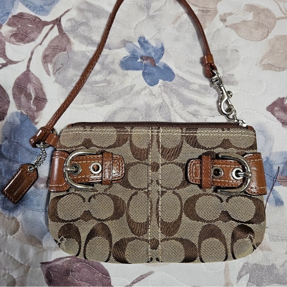 GUC Khaki Colored Coach Wristlet